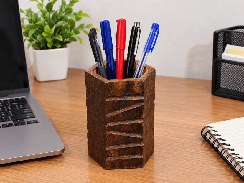 Wooden Pen Holder For - Image 1