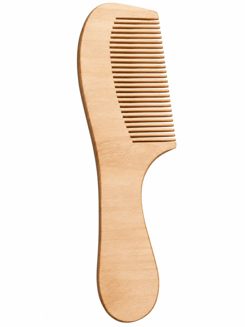 Wooden Hair Comb for Men and Women, Natural Wood - Image 1